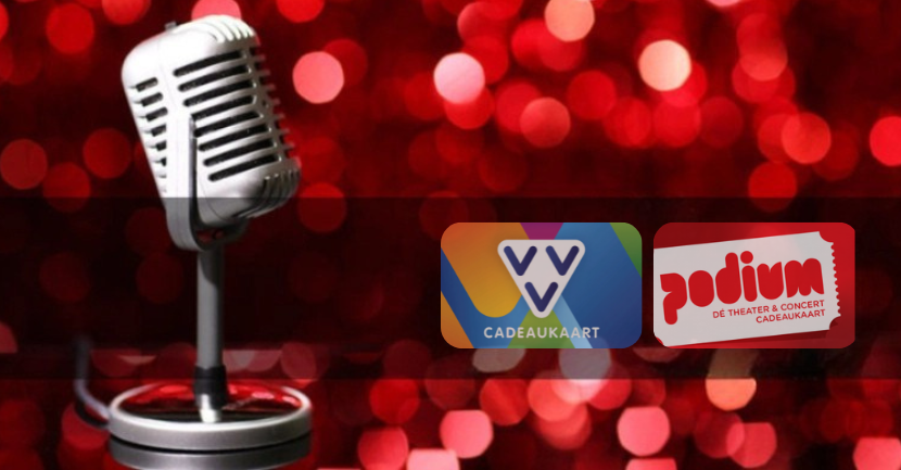 Met de Podium cadeaukaart en VVV-bon koop je tickets ook voorstellingen bij ZeewoldeLIVE. 